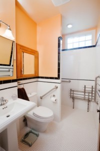 Four design aspects for handicap bathrooms